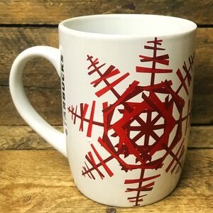 2012 Starbucks Collectible Red Snowflake Mug